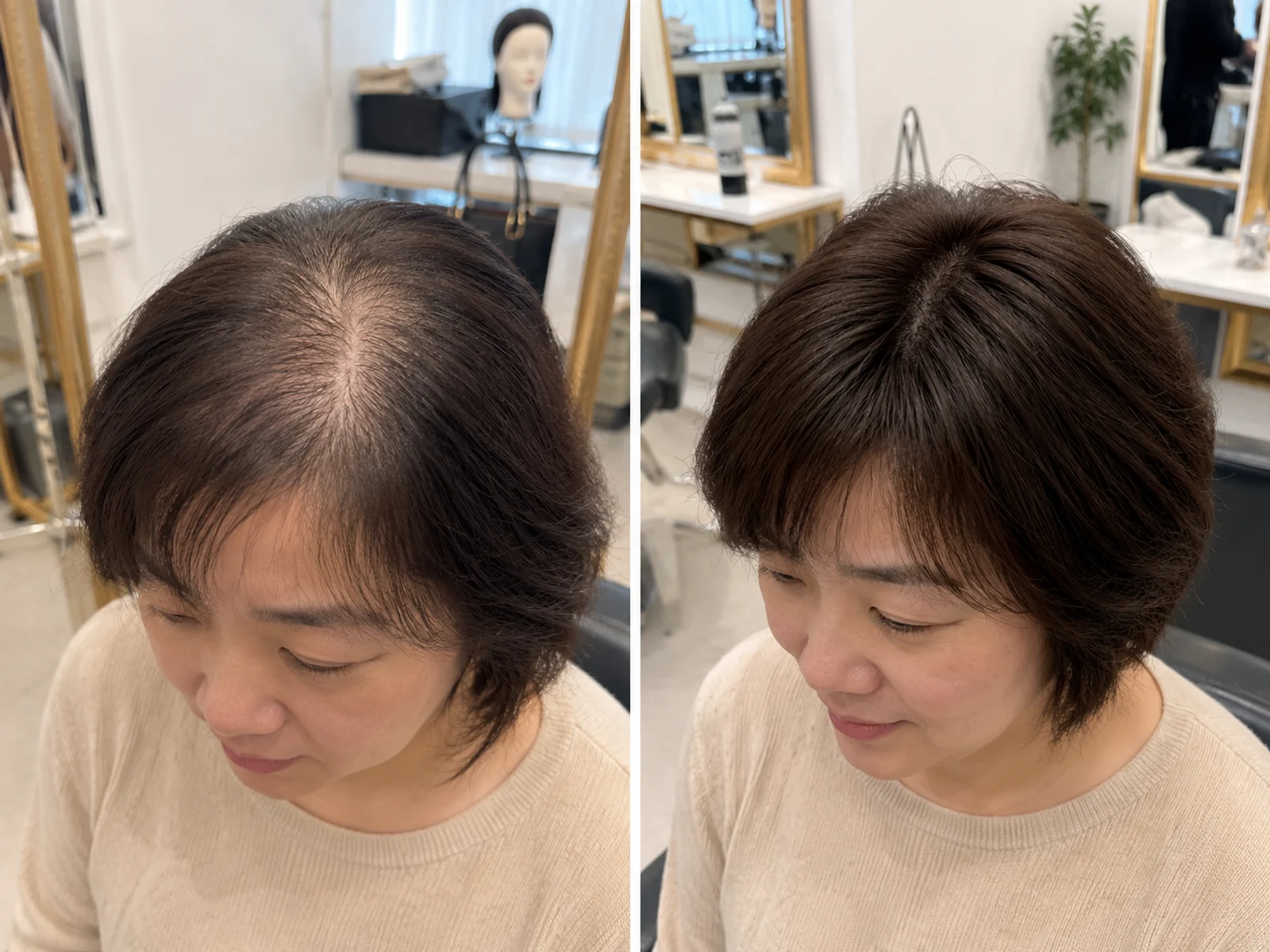 REESE瑞茜假发南山区周女士|通勤场景下保留侧分与别耳习惯的发片判断