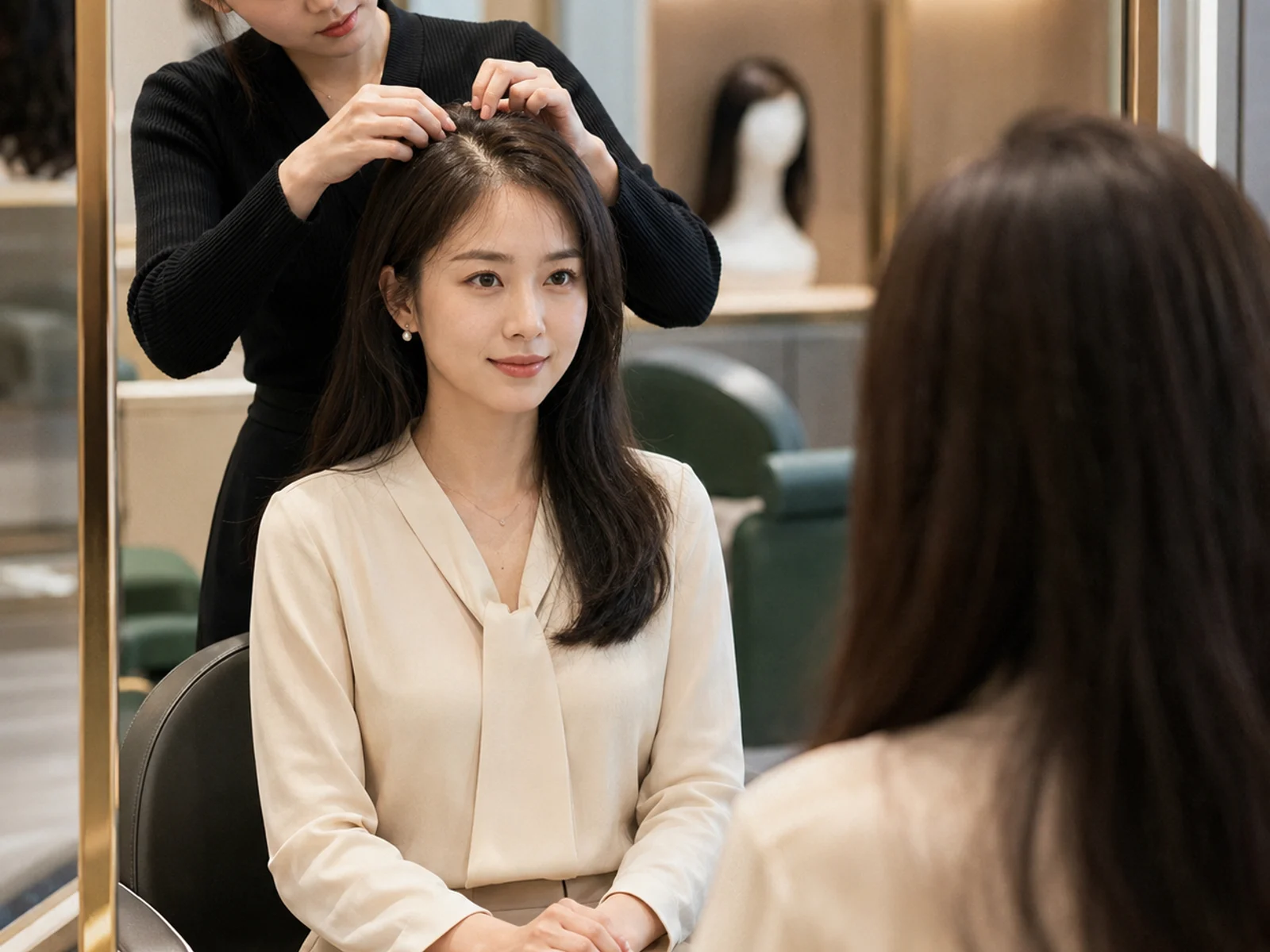 REESE瑞茜假发南山区赵女士|通勤发缝变宽,女士发片怎么判断