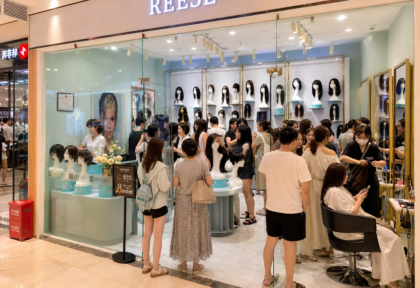 REESE瑞茜假发佛山佛山万科店店内环境图
