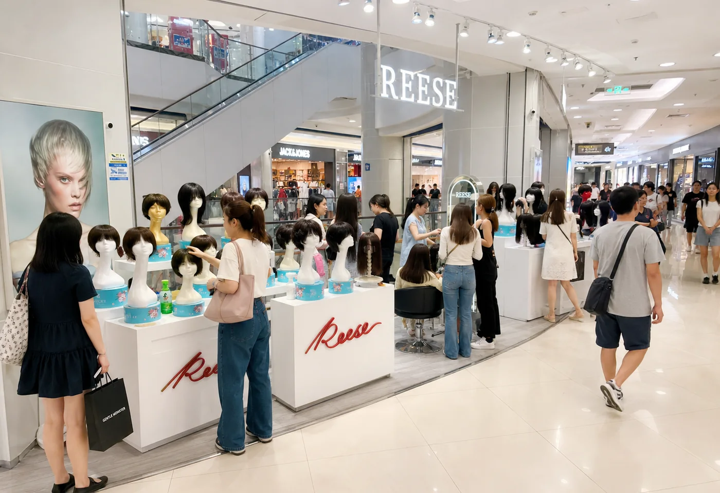 REESE瑞茜假发惠州惠州永旺店店内环境图